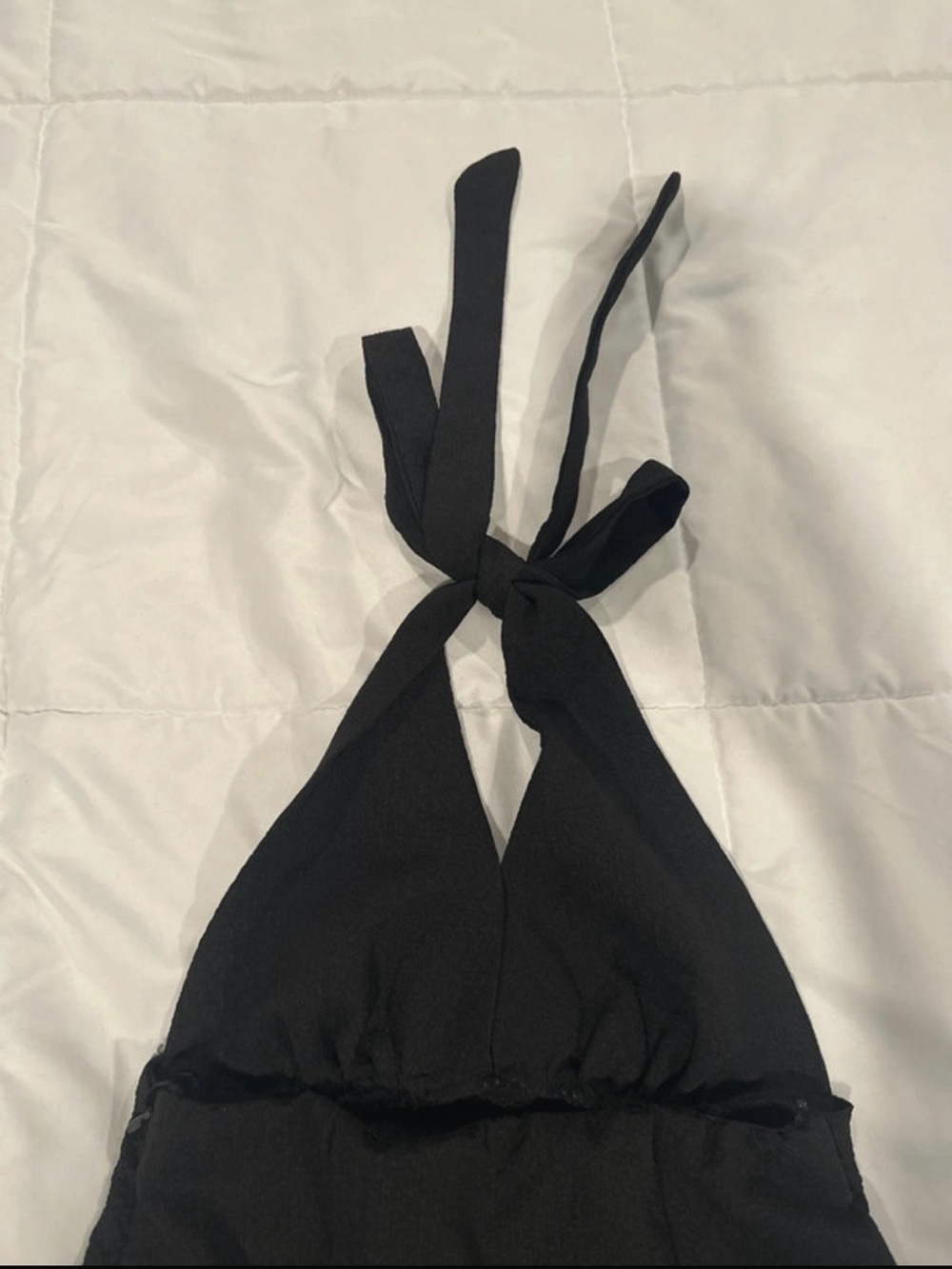 Divided Black Backless Dress